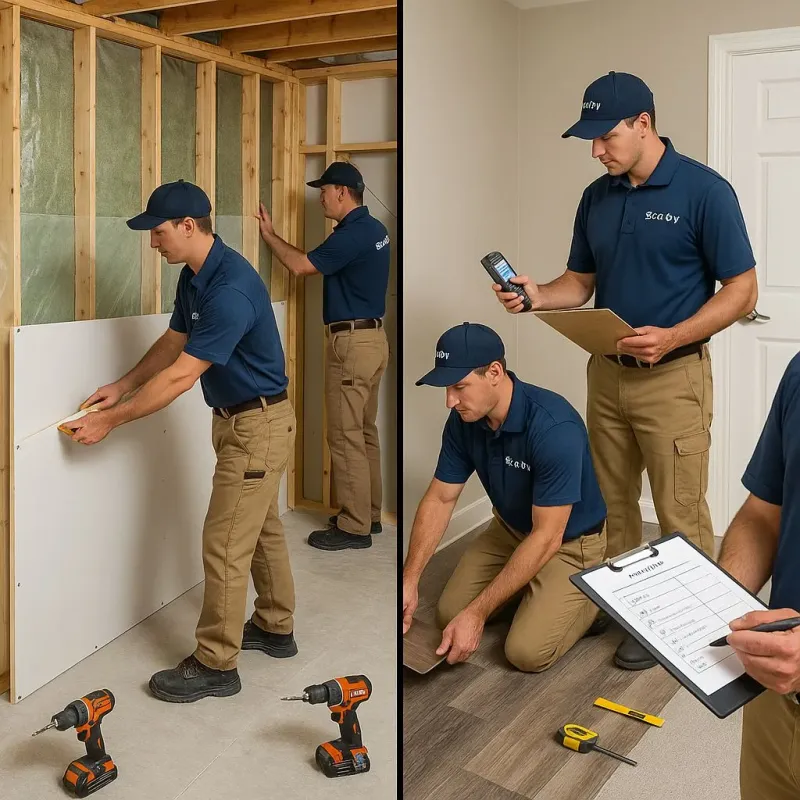 Repairs and Reconstruction process in Hiram, ME